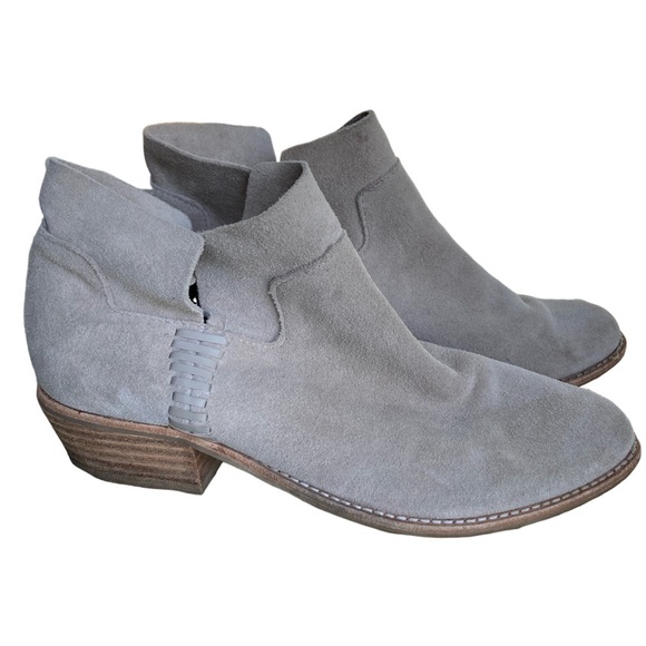 Dolce Vita- Women’s Cleo Stacked Heel Genuine Suede Slouchy Tan Bootie, Size 7 - Picture 1 of 11